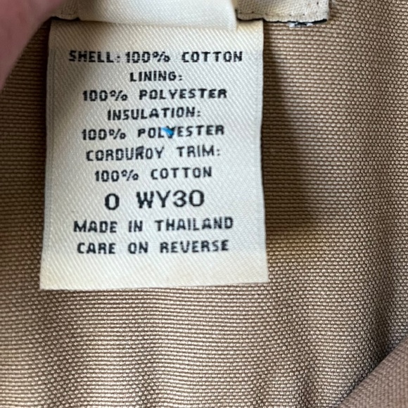 LL Bean Chore Barn Coat 3x Cotton With Thinsulate Lining Corduroy Collar Cuffs - Picture 7 of 13